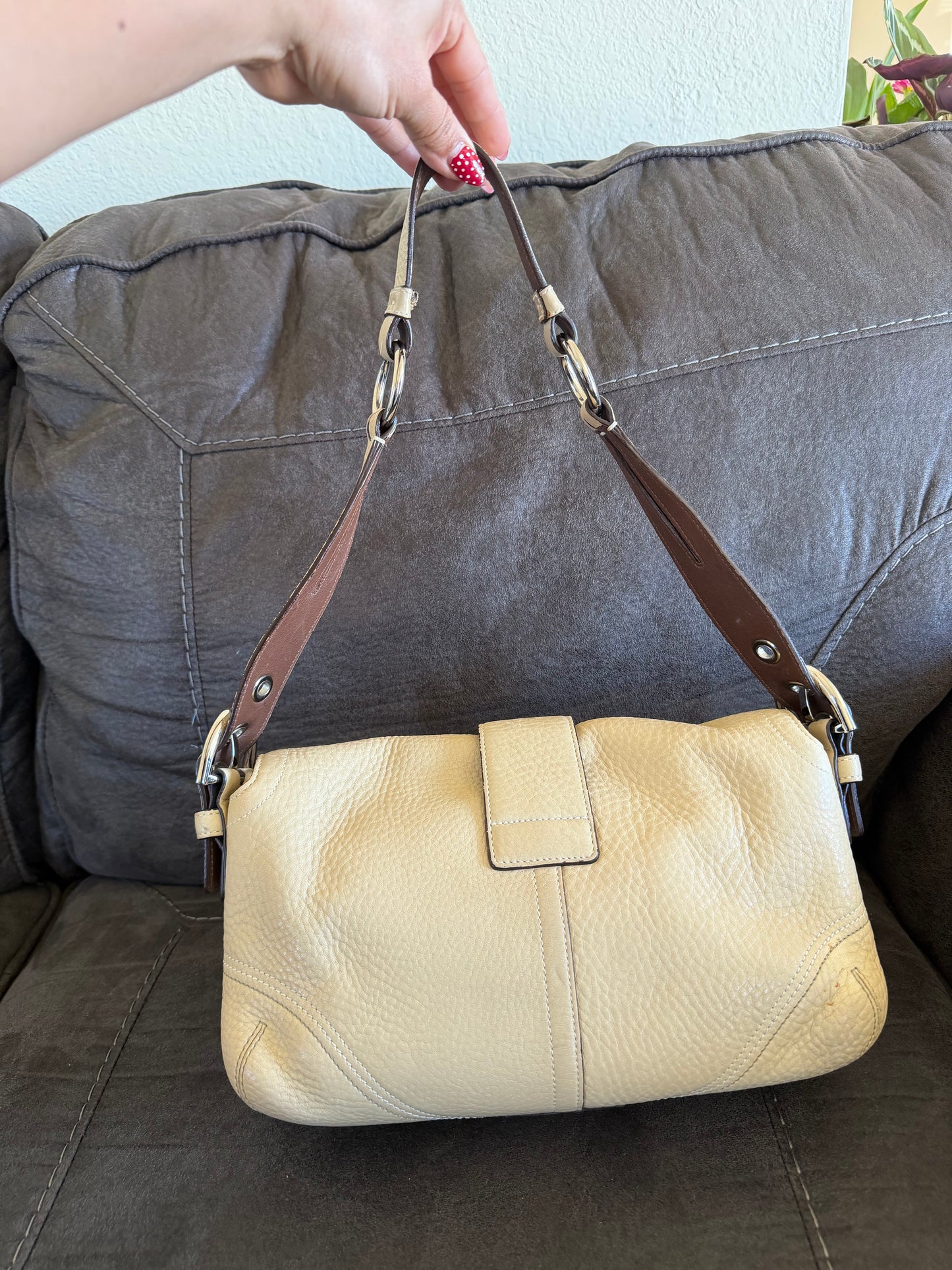 Coach Soho Beige Leather