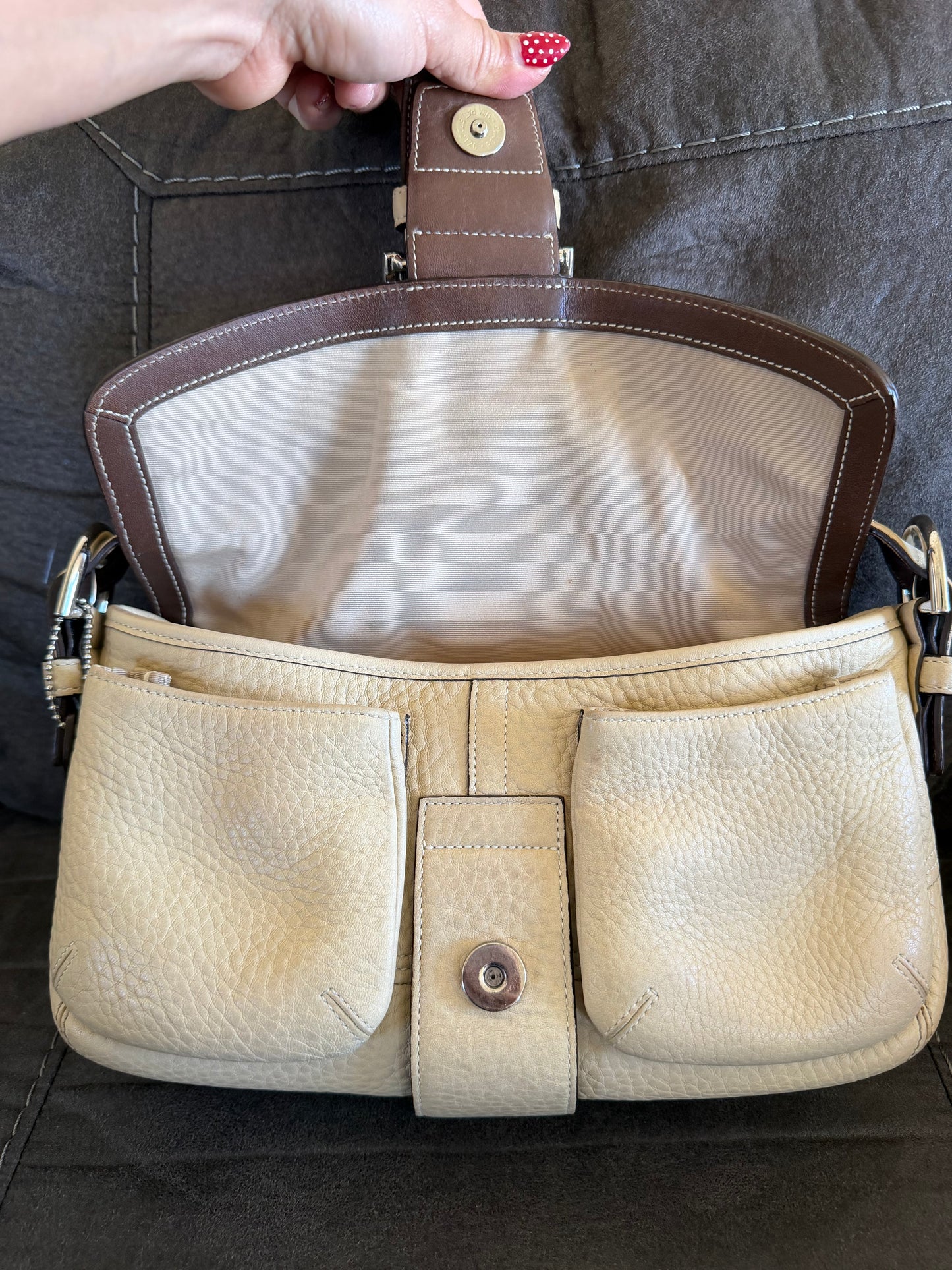 Coach Soho Beige Leather