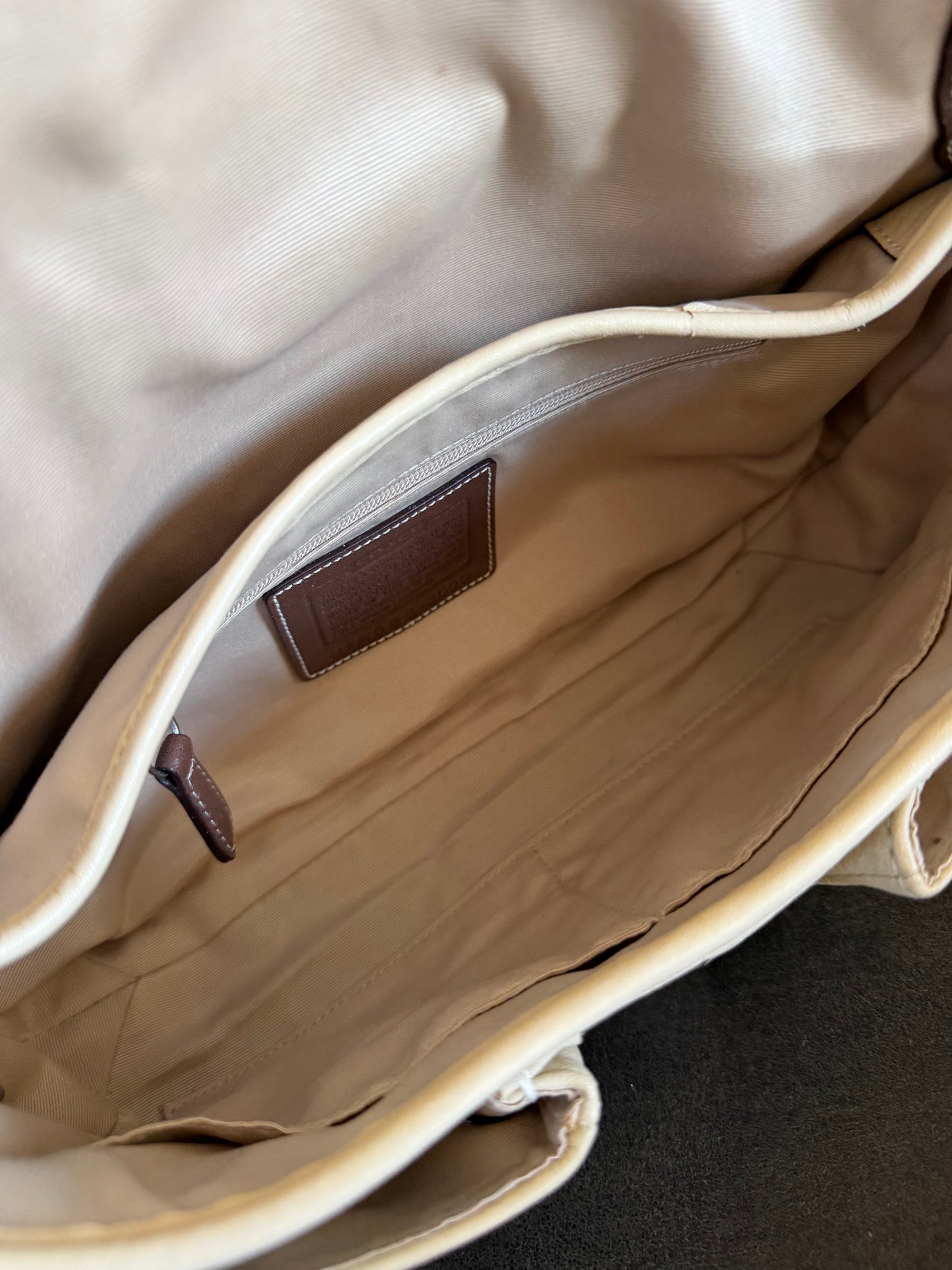 Coach Soho Beige Leather