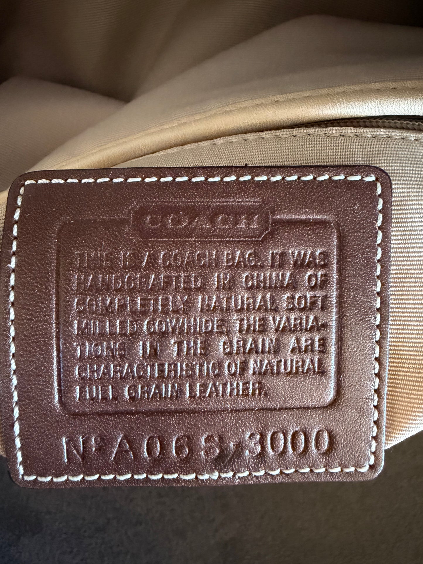Coach Soho Beige Leather